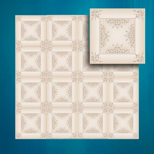 Placas de techo MD 520 de poliestireno, 50 x 50 cm, poliestireno, color beige