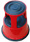 DESQ Marchepied - Métal, Avec roulettes, 2 Marches, Hauteur 42.5cm, Charge maximale 150kg, Rouge