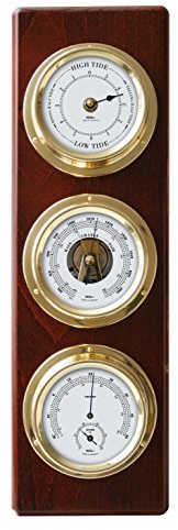 Fischer - Stazione meteorologica, 285 x 125 mm, Colore: Nero, Legno, Multi Colour, Taglia Unica