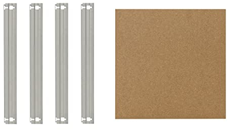 shelfplaza® 40x40 cm Home Ensemble Complet de tablettes pour étagères sans vis en galvanisé/Tablette en Fibre Haute densité (HDF) / tablettes supplémentaires pour étagères à Charge Lourde