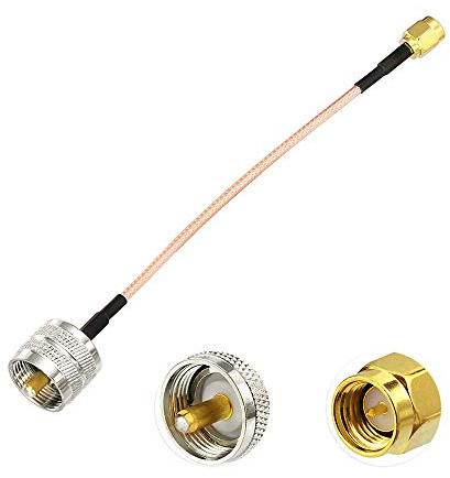 BINGFU SMA-Stecker auf PL259 UHF-Stecker Kabel 15 cm RG316 Kabel | Koaxialadapterkabel für Funkgeräte, Handfunkgeräte und Walkie-Talkies, kompatibel mit Wouxun, Baofeng, Quansheng und Linton