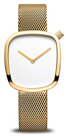 BERING Damen Uhr Quarz Movement - Pebble Collection mit Edelstahl und Saphirglas 18034-334 Armbandsuhren