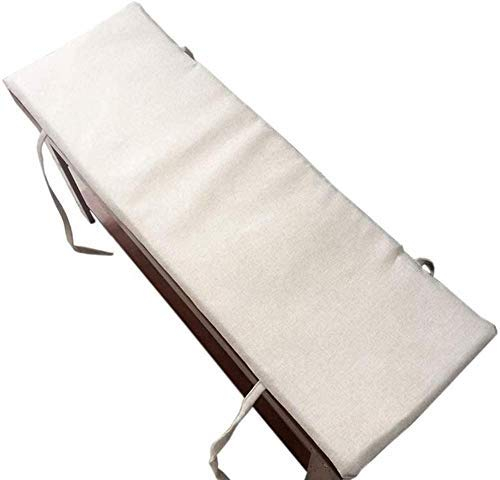 Kissen für Gartenbank mit Befestigungsband, rutschfest, dick, weich, für Garten, Terrasse, Metall, Holz, Chiar-Pad, Liegestuhl-Matte, geeignet für Gartenschaukel, 2- oder 3-Sitzer, 87 x 28 cm