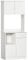 HOMCOM Alacena de Cocina Mueble Auxiliar Buffet para Microondas con 3 Armarios de Puertas Balda Ajustable Cajón y Estante Abierto 71x41x178 cm Blanco