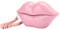 Téléphone Filaire, Style élégant Lèvres Roses Téléphone à Domicile Téléphone Fixe de Bureau pour la Décoration de Bureau à Domicile(Rose)