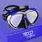Schnorchel Tauchmaske, Anti-Leck Scuba Dive Schwimmbrille mit Nasenschutz Easybreath gehärtetes Glas Professionelle Schwimmausrüstung zum Schnorcheln Freitauchen (Blau)