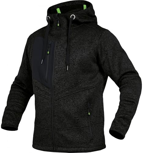 Leibwächter Unisex Strickjacke Casual-Line – Zip Hoodie mit Kapuze und 7 Taschen – Strickjacke für Damen & Herren – Cardigan mit Reißverschluss