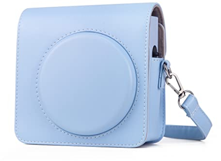 Rieibi Square SQ1 Tasche, Schutzhülle für Fujifilm Instax Square SQ1 Sofortbildkamera, kompakte Abdeckung mit verstellbarem Schultergurt, blau, Kameratasche