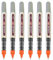 uni-ball Eye UB-157 Tintenroller, 0,7 mm Spitze, in Geschenkverpackung, Orange, 6 Stück