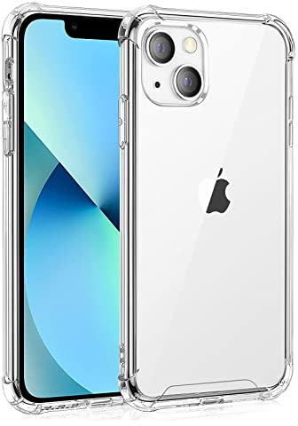 Whioltl Coque pour iPhone 13 Mini, Transparente Silicone TPU Bumper Housse Case Cover, Anti-Jaunissement & Anti-Rayures, Dos Rigide Transparent - HD Clair Étui de Protection