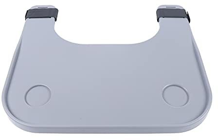 Rollstuhl-Tablett aus ABS mit 2 Getränkehaltern, behindertengerechtes, tragbares Schoßtablett zum Lesen, Pausen, Essen, 52 x 58 cm, geeignet für 16-20-Zoll-Rollstühle