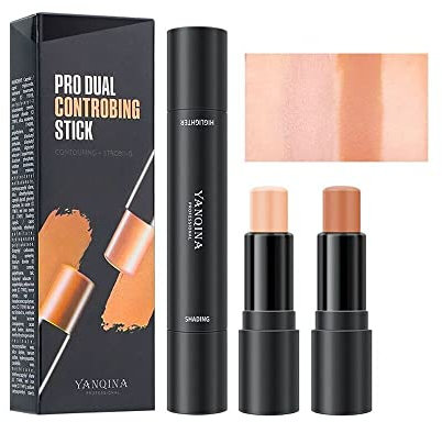 2-in-1 Kontur Stift, fluoreszierender Stift, doppelter Kopf Kontur Korrektur Stift, wasserdichter Make-up Stift (02#)