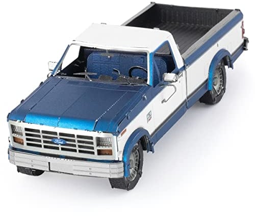 Metal Earth Fascinations Metallbausätze - Automobil 1982 Ford F-150, lasergeschnittener 3D-Konstruktionsbausatz, 3D Metall Puzzle, DIY Modellbausatz mit 3 Metallplatinen, ab 14 Jahre