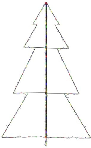 Bussandri Exclusive - Weihnachtsbaum Kegelform 240 LEDs Innen- und Außenbereich 118x180 cm