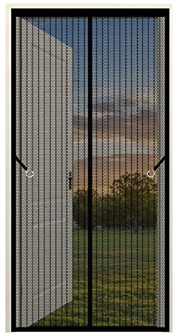 Traspirante Zanzariere Magnetiche 130 x 240 cm Zanzariera Con Nastro Magico Chiusura Automatica Zanzariera Finestra Apribile Tenda Traspirante For Porte/Finestra, Nero
