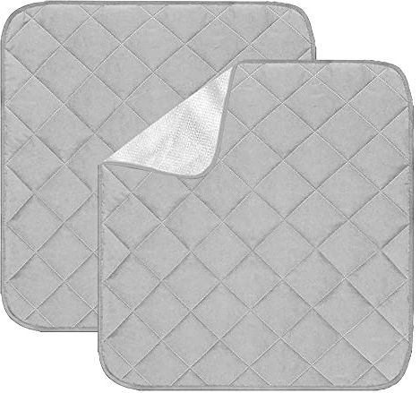 puseky Wasserdichtes wiederverwendbares Sitzpolster, 2Pcs rutschfeste absorbierende Inkontinenz Stuhl Pad, waschbarer Sitzschutz für Senioren Erwachsener Unterpolster Schutz 22,21 Zoll