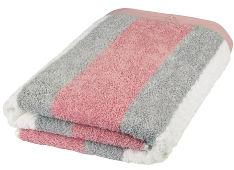 Ross Walk-Frottier Handtücher Harmony Streifenfond Altrose, Duschtuch 70x140 cm
