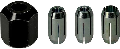 Bosch 1 set di boccole di serraggio (per GCU 18V-30, Ø 1/8 (3,17 mm), 5/32 (3,96 mm), 1/4 (6,35 mm) e 1 bussola M10, accessori professionali)