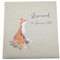 Tenii® Fotoalbum personalisiert Baby, Kind Fuchs Leinen, Erinnerungsalbum (30x31cm - 100 Seiten)