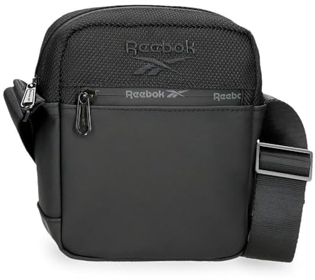 Reebok Roger, Umhängetasche, Crossbody-Schultertasche, Kulturbeutel, mehrere Taschen und Fächer von Joumma Bags., Schwarz, Umhängetasche