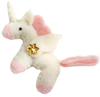 Ciieeo Ornamente Christbaumschmuck rosa und weiße Dekoration Wollfilz-Ornament Weihnachten Plüschtiere weihnachtsdeko Einhorn-Anhänger Handbuch schmücken Kleiner Anhänger Zubehör
