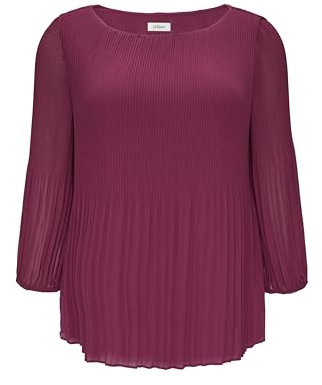 s.Oliver BLACK LABEL Damen 2154210 Plissee Bluse 3/4 Arm, 4639, 44