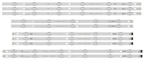 OVARIA 10pcs LED Backlight Strip Fit For LG 60inch 60UJ63 60UJ63_UHD_A 60UJ6300-UA 60UJ6050-UA 60UJ634V 60UJ6500 NC600DGE-AAFX3 AAFXC TV backlight