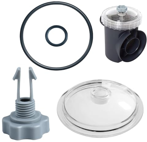 Tapa de trampa, tapa de recogida de piscina con 2 juntas tóricas y válvula, piezas de repuesto de bomba de filtro de arena, componentes del sistema de filtración para piscina