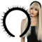 Schwarzes Nieten-Stirnband, Nieten-Stirnbänder für Damen, Haar-Accessoires, Gothic-Haar-Accessoires, Halloween-Nieten-Stirnbänder für Damen, modisch, Punk-Mädchen