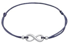 Elli Armband Damen Infinity Symbol Elastisch Schwarz in 925 Sterling Silber