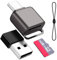 Micro SD Kartenleser USB C, TF Kartenleser USB C Typ C 3.0, Speicherkartenleser USB C auf TF mit USB C auf USB Adapter für MacBook, Laptops, Android-Telefone, Grau