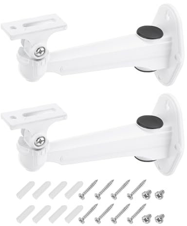 PATIKIL Security Camera Mounting 7.4 Inch, 2 Pack Universal CCTV IP Camera Bracket Aluminum Alloy Wall Mounting Bracket for House Safety, White