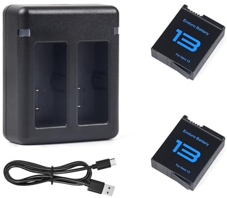 Oyomba Hero 13 Batteria 2100Amh Completamente compatibile con Hero 13 Black (Confezione da 2 batterie Type-C Quick Charge)