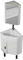 STCERY Meuble Lave-Mains d'angle, avec Lavabo en Céramique Et Armoire À Miroir, Meuble sous Vasque avec Robinet et Drain, Meuble d'angle Compact, pour Salle de Bain Vestiaire WC(White,43cm/16.9in)