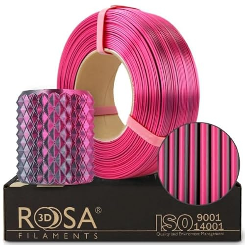 ROSA3D Magic PLA Silk Filament 1.75 mm für 3D Drucker, Mystisch Purpur Refill 1 kg