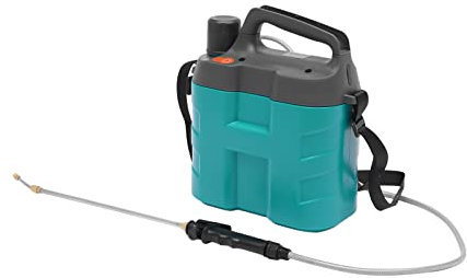 Pulverizador eléctrico pequeño a presión con batería de litio para jardinería y jardín, color azul, 8 L, 29 x 16 x 35,5 cm