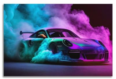 XHHOKA Sportwagen-Poster 911 GT3 RS Rennauto, dekoratives Leinwandbild, Wand- und Kunstposter, Gemälde, 30 x 45 cm
