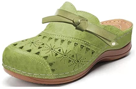AEGJEGVD Sandales Femme Mules Bout Ouvert Plateforme Pantoufles Compensées Chaussons d'été Confortables Chaussures de Plage Offre de Printemps Chaussons à Soutien Plantaire Sandale de Marche Nu Pieds