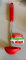 Mestolo per Salse in nylon, Rosso con manico inox e impugnatura rossa e buco per appenderlo, utensile resistente fino 200 gradi