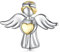 Abalorio para pulseras Pandora, ángel de la guarda de plata de ley 925, regalo de joyería para mujeres, Esmalte, Esmaltado.