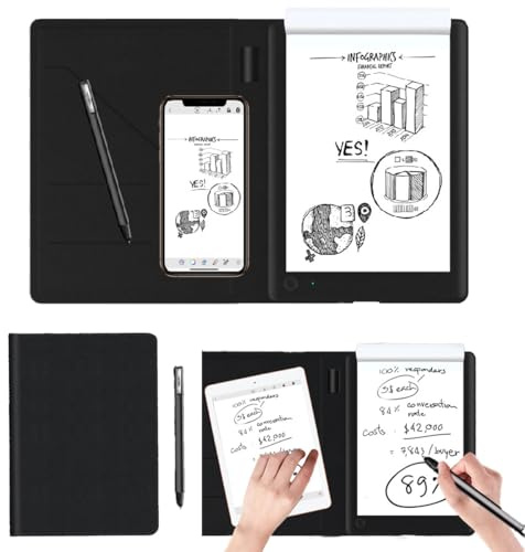 Digital Notebook with Pen and Paper, Drawing Tablet No Computer Needed,Tablet Electronic Digital Notepad Rechargeable for Note-taking, Digital Art and Meeting, Refillable A5 Notepad, 8.26x5.9 Inch