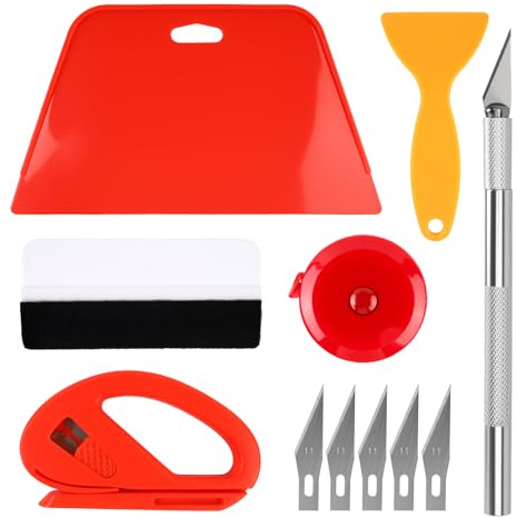 PAPAcroscoma 11PCS Vinyl Wrap Tool Kit | Car Vinyl Wrap Squeegee Smoothing Tools, Wallpaper Kit Wrap Vinyl for Cars, Window Film Tint Trimming Removing Bubbles