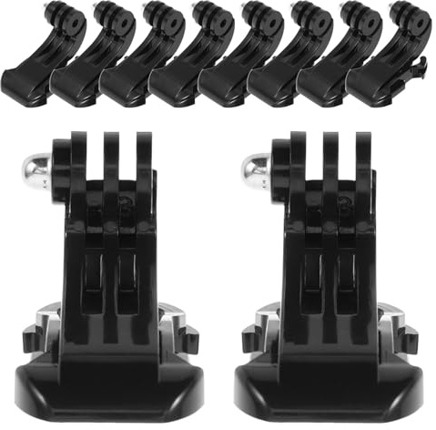 GALPADA 10pcs Vertical J-hooks Buckle Mount Kit with Long Thumb Screws for Action Cameras and Smartphones, Abs Material, Versatile Compatibility, Easy to Use for Outdoor Adventures