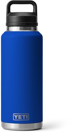 YETI Rambler 46 oz Bottle, Leakproof, Vacuum Insulated, Stainless Steel with Chug Cap, Royal Blue