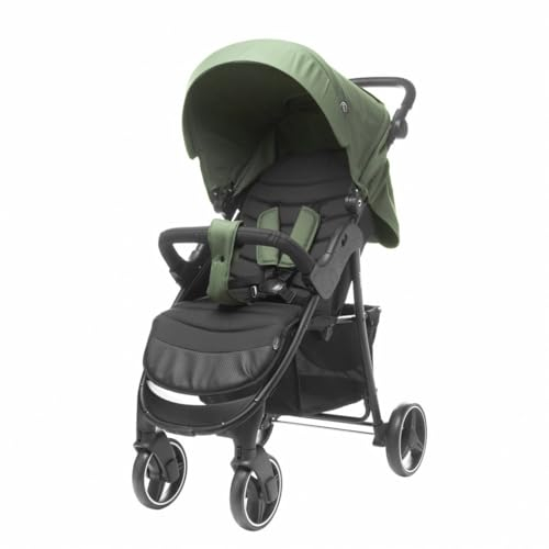 Rapid kinderwagen buggy bis 22 kg, kompakter buggy, klein, leicht und stabil, amortisierte Räder (Olive)