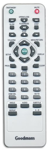 Original Remote Control for Goodmans GDVD169HDMI