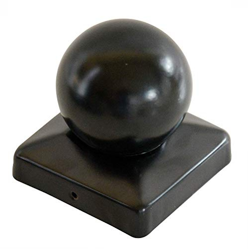 Pfostenkugel für Pfosten 7x7 cm, schwarz pulverbeschichtet