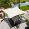 jarolift Sonnensegel Quadrat, Atmungsaktiv, Sonnenschutz Sichtschutz für Terrasse Garten Balkon, HDPE-Gewebe, 360 x 360 cm, Cremeweiß