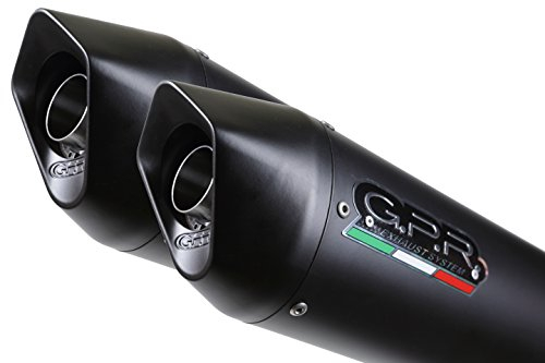 GPR Pot échappement marque GPR compatible avec Ktm Superduke 990 - R ( LC8) 2004-2012, Furore Nero, Paire de pot d'échappement homologuées, livrées avec db killer amovible et raccords spécifiques