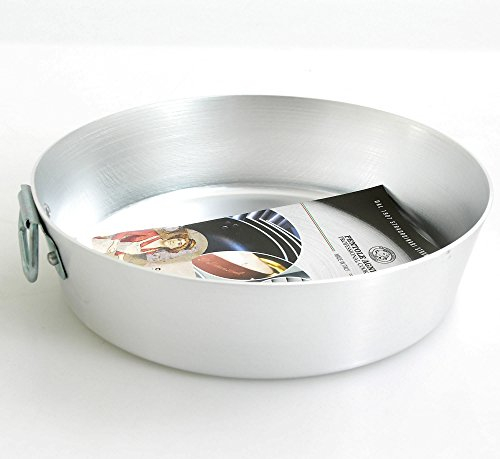 Pentole Agnelli Family Cooking Alluminio Tortiera Conica con Anello, Argento, 38 cm